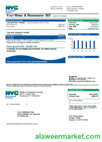 The New York City Department of Environmental Protection (DEP) utility business bill SCR